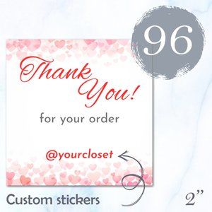 96 Thank You Stickers